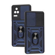 Чохол для Xiaomi Poco F4 Serge Ring Armor ударостійкий синій