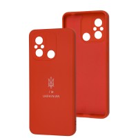 Чохол для Xiaomi Redmi 12C / 11A Silicone Full Тризуб червоний