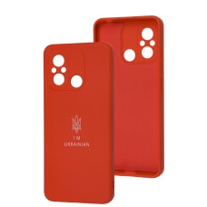 Чохол для Xiaomi Redmi 12C / 11A Silicone Full Тризуб червоний