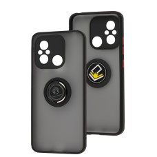 Чохол для Xiaomi Redmi 12C / 11A LikGus Edging Ring чорний / червоний