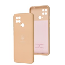Чохол для Xiaomi Poco С40 Silicone Full Тризуб персиковий