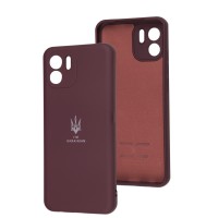 Чохол для Xiaomi Redmi A1 Silicone Full Тризуб бордовий