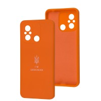 Чохол для Xiaomi Redmi 12C / 11A Silicone Full Тризуб помаранчевий