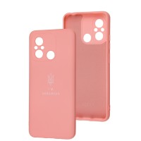 Чохол для Xiaomi Redmi 12C / 11A Silicone Full Тризуб розовий / light pink