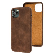 Чохол для iPhone 11 Pro Max Leather croco full brown