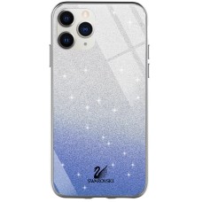 Чохол для iPhone 11 Pro Max Swaro glass сріблясто-синій