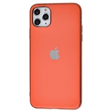 Чохол для iPhone 11 Pro Max Silicone case матовий (TPU) кораловий