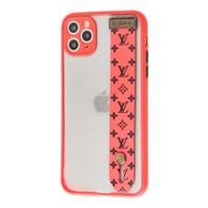 Чохол для iPhone 11 Pro Max WristBand LV червоний/чорний