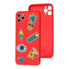 Чохол для iPhone 11 Pro Max Wave Fancy color style pineapple/red