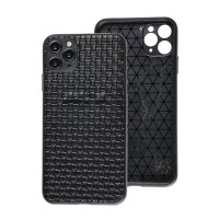 Чохол для iPhone 11 Pro Max Leather case плетінка