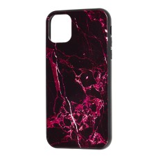 Чохол для iPhone 11 Pro Max Marble "марсала"