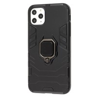 Чохол для iPhone 11 Pro Max Transformer Ring ударостійкий з кільцем чорний