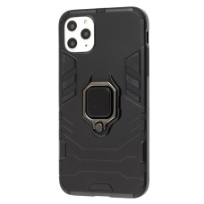 Чохол для iPhone 11 Pro Max Transformer Ring ударостійкий з кільцем чорний