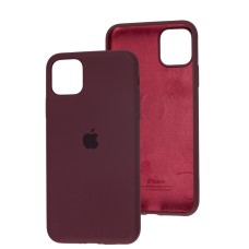 Чохол для iPhone 11 Pro Max Silicone Full бордовий / plum