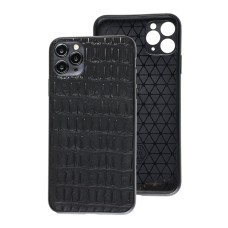 Чохол для iPhone 11 Pro Max Leather case кроко