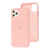 Чохол для iPhone 11 Pro Max Alcantara 360 рожевий пісок