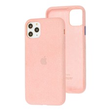 Чохол для iPhone 11 Pro Max Alcantara 360 рожевий пісок
