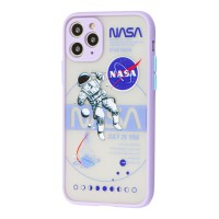 Чохол для iPhone 11 Pro Max Picture shadow matte space nasa / light purple
