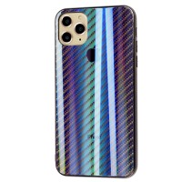 Чохол для iPhone 11 Pro Max Carbon Gradient Hologram чорний