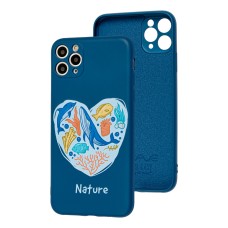 Чохол для iPhone 11 Pro Max Wave Fancy undersea world / dark blue