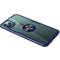 Чохол для iPhone 11 Pro Max Deen CrystalRing із кільцем темно-синій