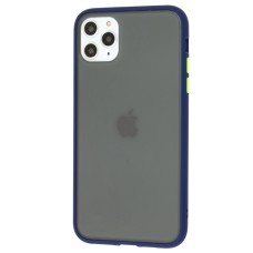 Чохол для iPhone 11 Pro Max LikGus Maxshield синій / салатовий