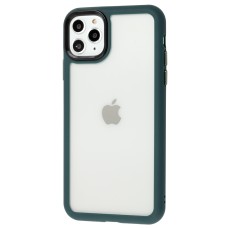 Чохол для iPhone 11 Pro Max Metal Buttons темно-зелений