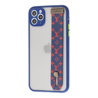 Чохол для iPhone 11 Pro Max WristBand LV синій/червоний