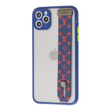 Чохол для iPhone 11 Pro Max WristBand LV синій/червоний