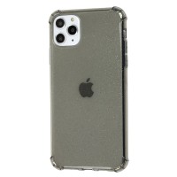 Чохол для iPhone 11 Pro Max WXD ударостійкий з блискітками чорно-прозорий