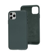 Чохол для iPhone 11 Pro Max Leather classic Full pine green