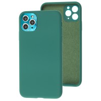 Чохол для iPhone 11 Pro Max Silicone Full camera Lens зелений