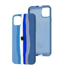 Чохол для iPhone 11 Pro Max Silicone Full rainbow blue