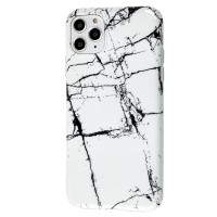 Чохол для iPhone 11 Pro Max Design Mramor Glossy білий