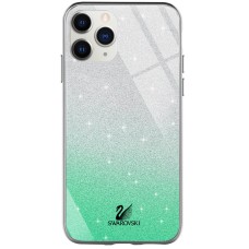 Чохол для iPhone 11 Pro Max Swaro glass сріблясто-бірюзовий