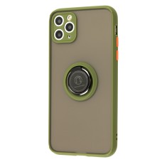 Чохол для iPhone 11 Pro Max LikGus Edging Ring зелений