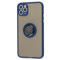 Чохол для iPhone 11 Pro Max LikGus Edging Ring синій