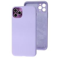 Чохол для iPhone 11 Pro Max Silicone Full camera Lens бузковий