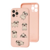 Чохол для iPhone 11 Pro Wave Fancy pug / pink sand