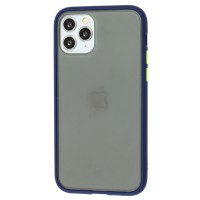 Чохол для iPhone 11 Pro LikGus Maxshield синій / салатовий