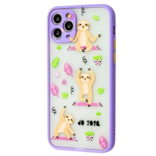 Чохол для iPhone 11 Pro Wave Cartoon dancing sloths / light purple