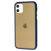 Чохол для iPhone 11 LikGus Maxshield синій/салатовий