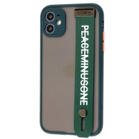 Чохол для iPhone 11 WristBand peace зелений