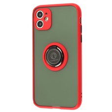 Чохол для iPhone 11 LikGus Edging Ring червоний
