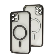 Чохол для iPhone 11 Titanium Fibra Chrome MagSafe black