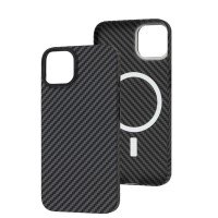 Чохол для iPhone 11 Carbon MagSafe black