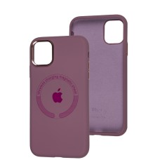 Чохол для iPhone 11 Metal Camera MagSafe Silicone blueberry