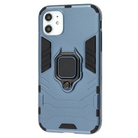 Чохол для iPhone 11 Transformer Ring удароміцний з кільцем сірий