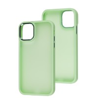 Чохол для iPhone 11 Metal Bezel салатовий