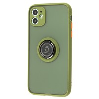 Чохол для iPhone 11 LikGus Edging Ring хакі
